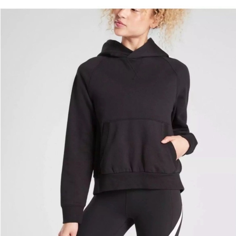 Athleta gently worn Black Open-Back Hoodie - Picture 2 of 2